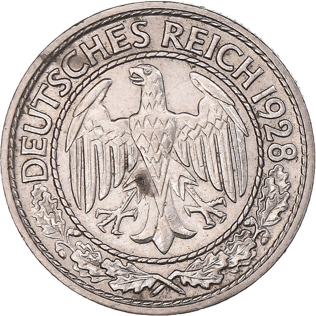 Moeda, Alemanha, 50 Reichspfennig, 1928