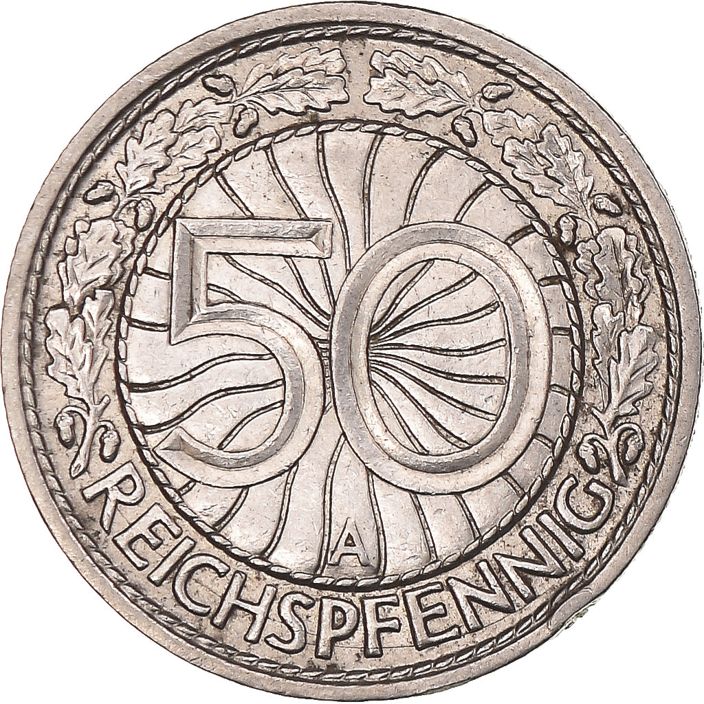Moeda, Alemanha, 50 Reichspfennig, 1928