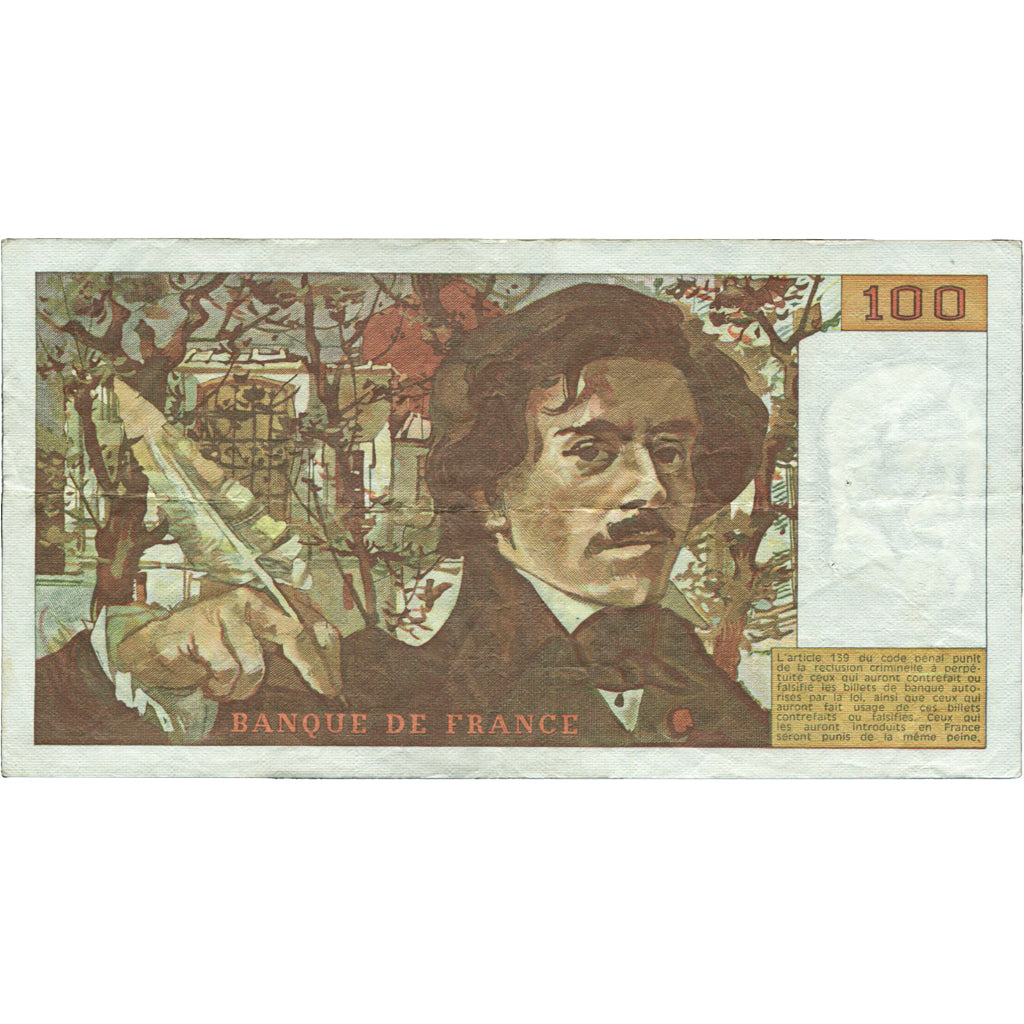 Frankreich, 100 Francs, Delacroix, 1980, Q.32, SS, Fayette:69.4a