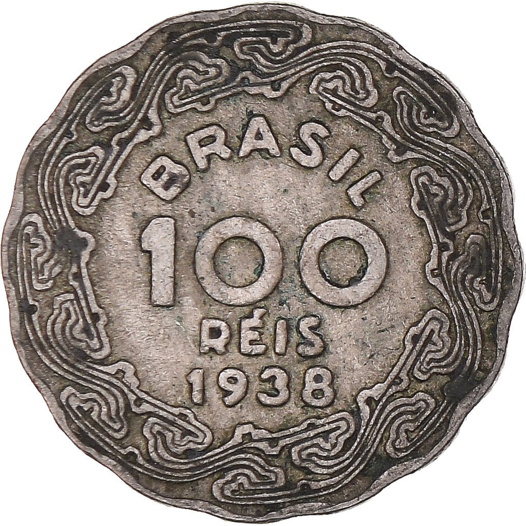 Moneta, Brasile, 100 Reis, 1938