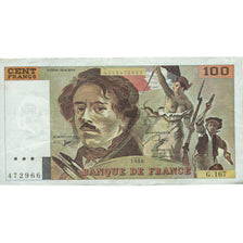 Frankrijk, 100 Francs, Delacroix, 1990, G.167, TTB+, Fayette:69bis.2b