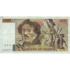 Francia, 100 Francs, Delacroix, 1990, H.169, BB+, Fayette:69bis.2b