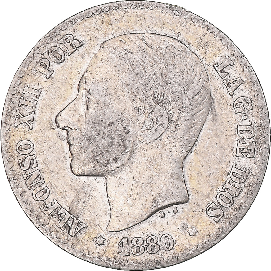 Munten, Spanje, 50 Centimos, 1880