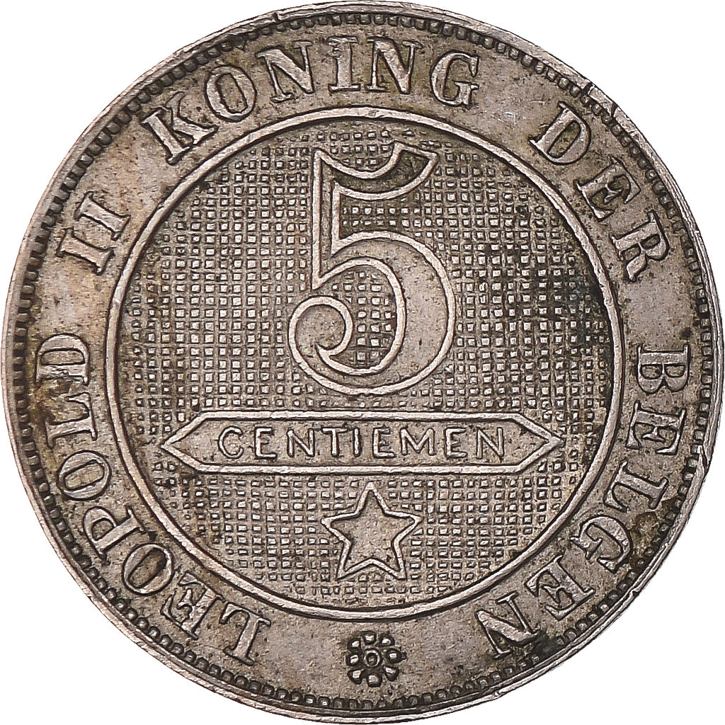 Münze, Belgien, 5 Centimes, 1895