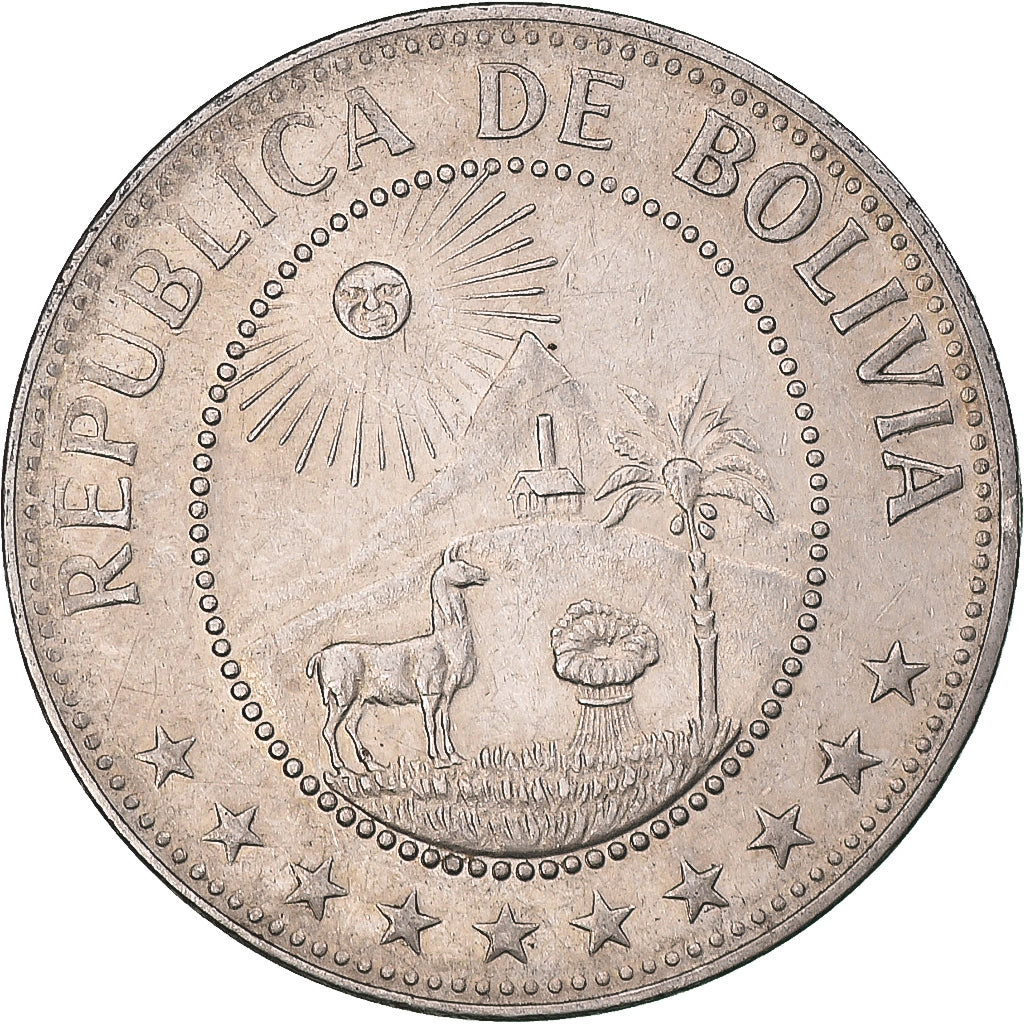 Coin, Bolivia, 50 Centavos, 1972