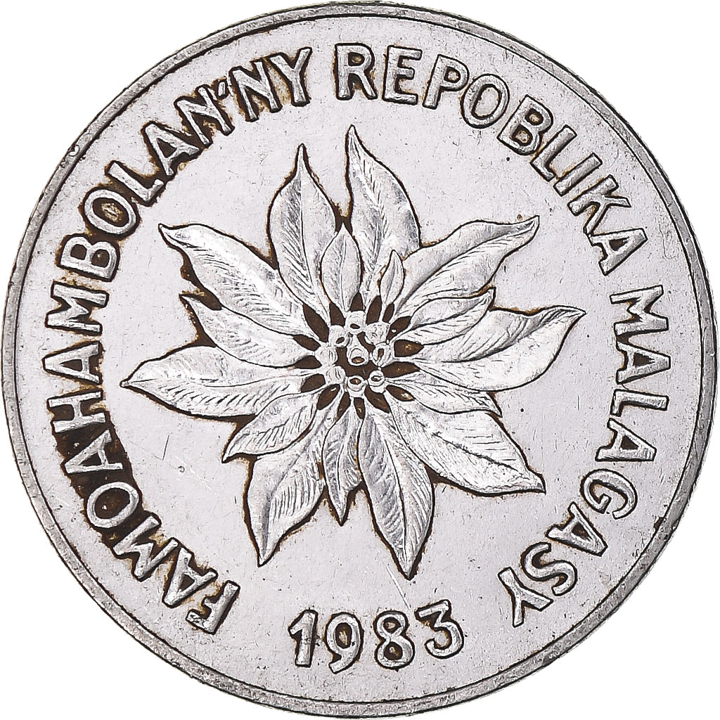 Monnaie, Madagascar, 5 Francs, Ariary, 1983