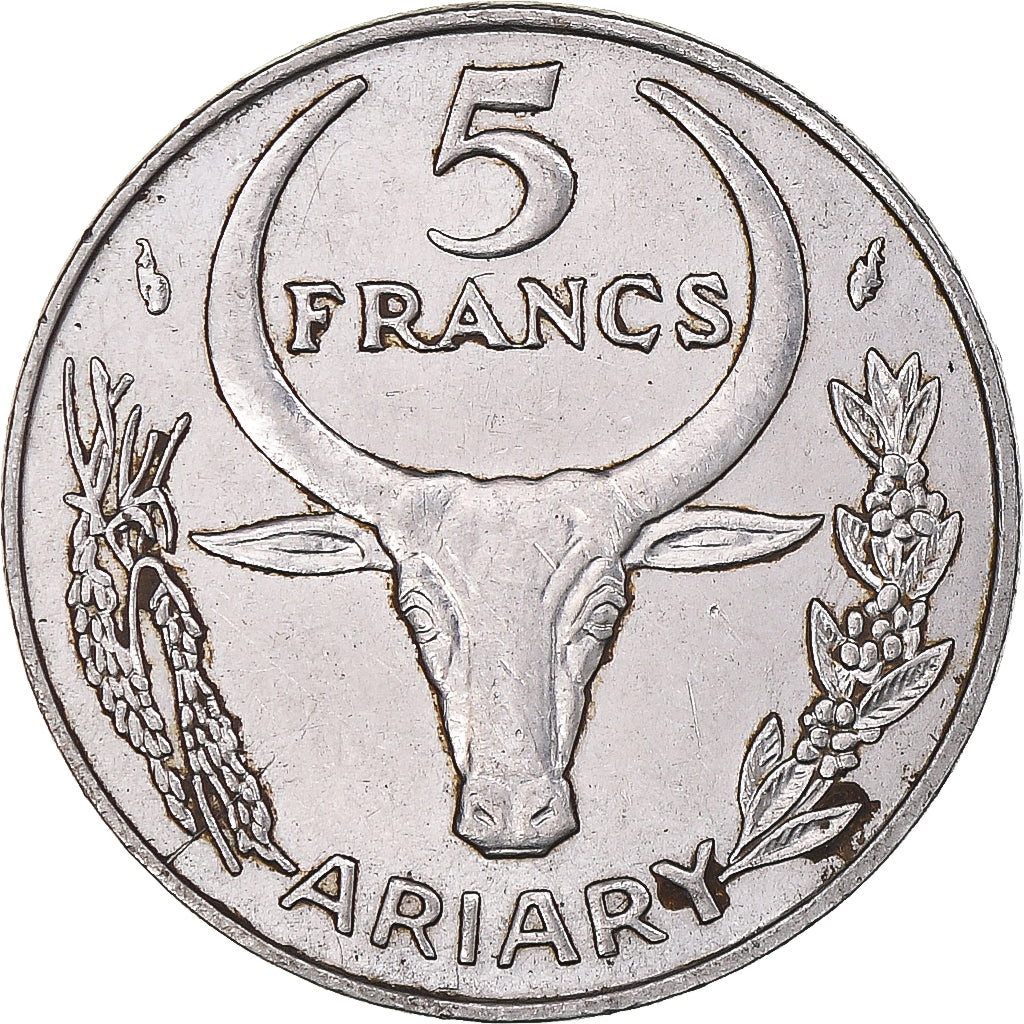 Monnaie, Madagascar, 5 Francs, Ariary, 1983