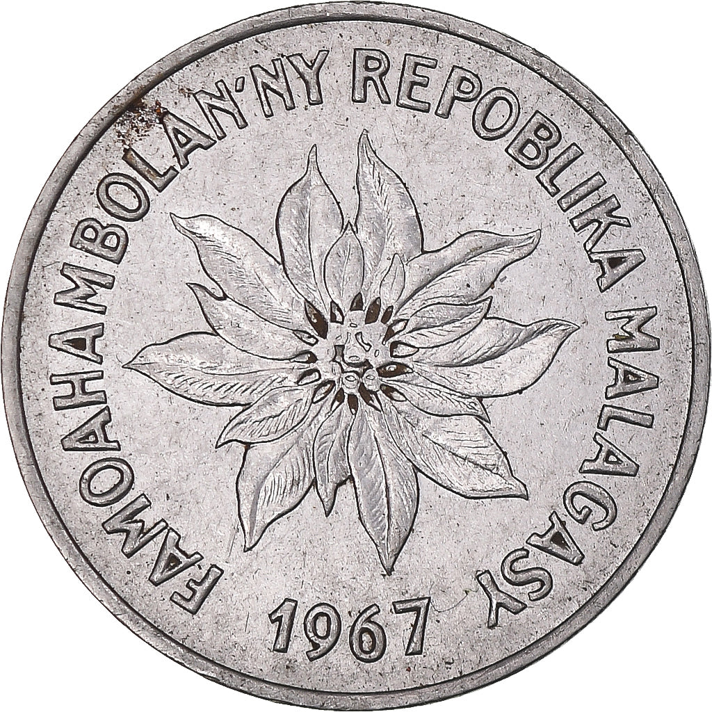Monnaie, Madagascar, 5 Francs, Ariary, 1967