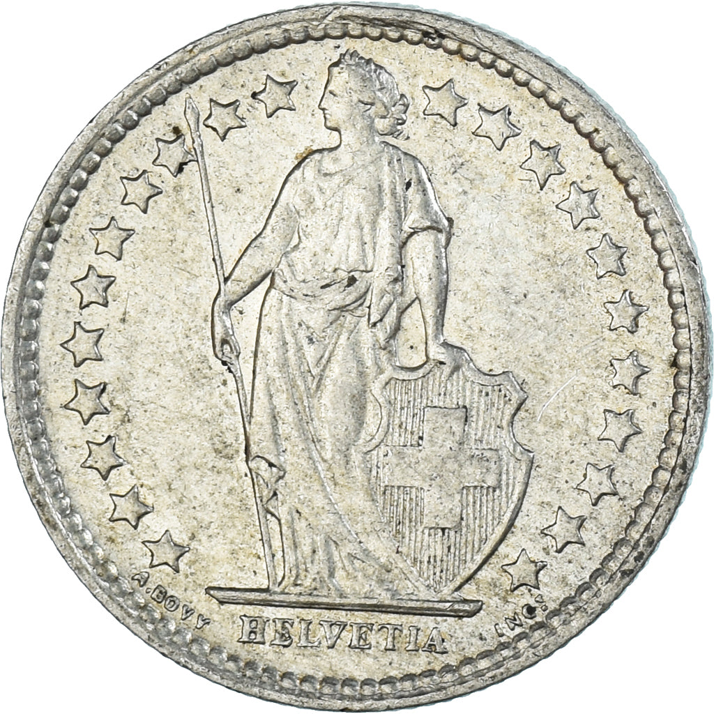 Moneda, Suiza, 1/2 Franc, 1957
