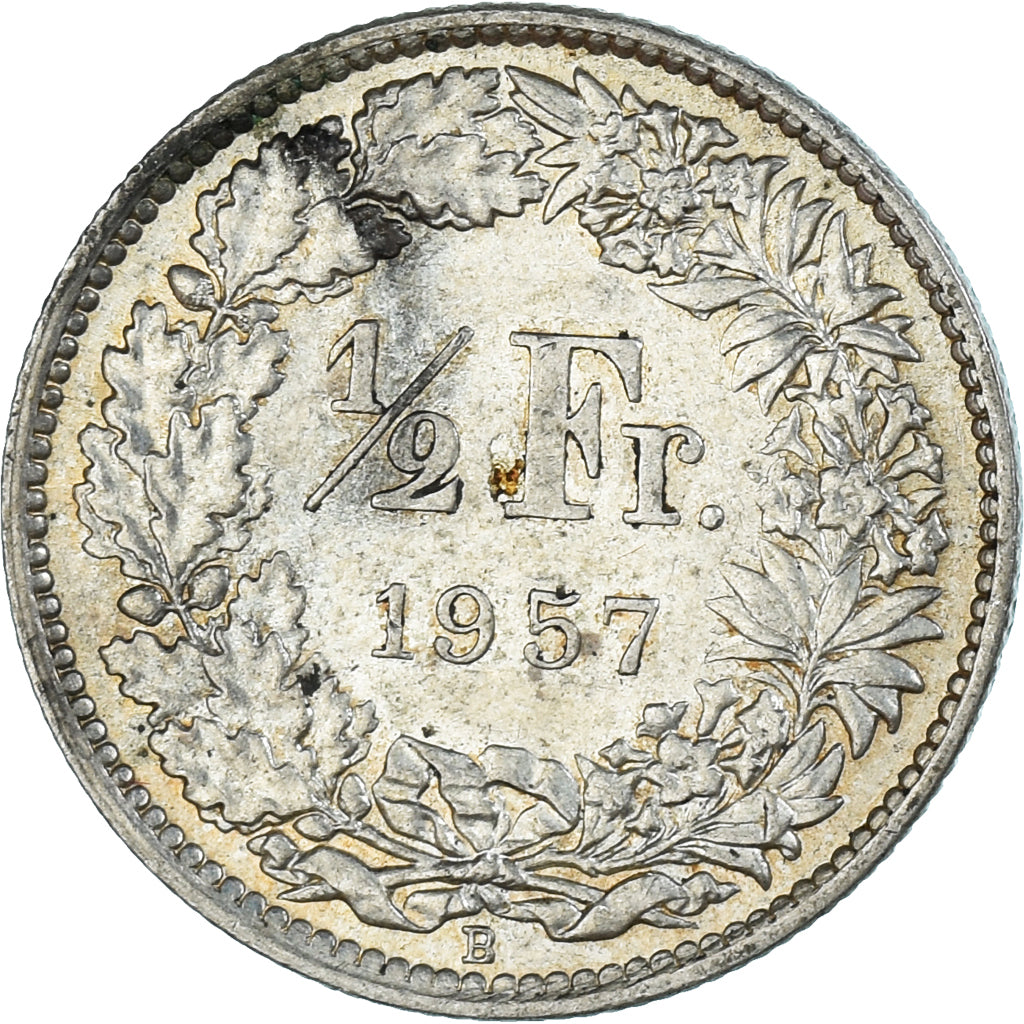 Moneda, Suiza, 1/2 Franc, 1957