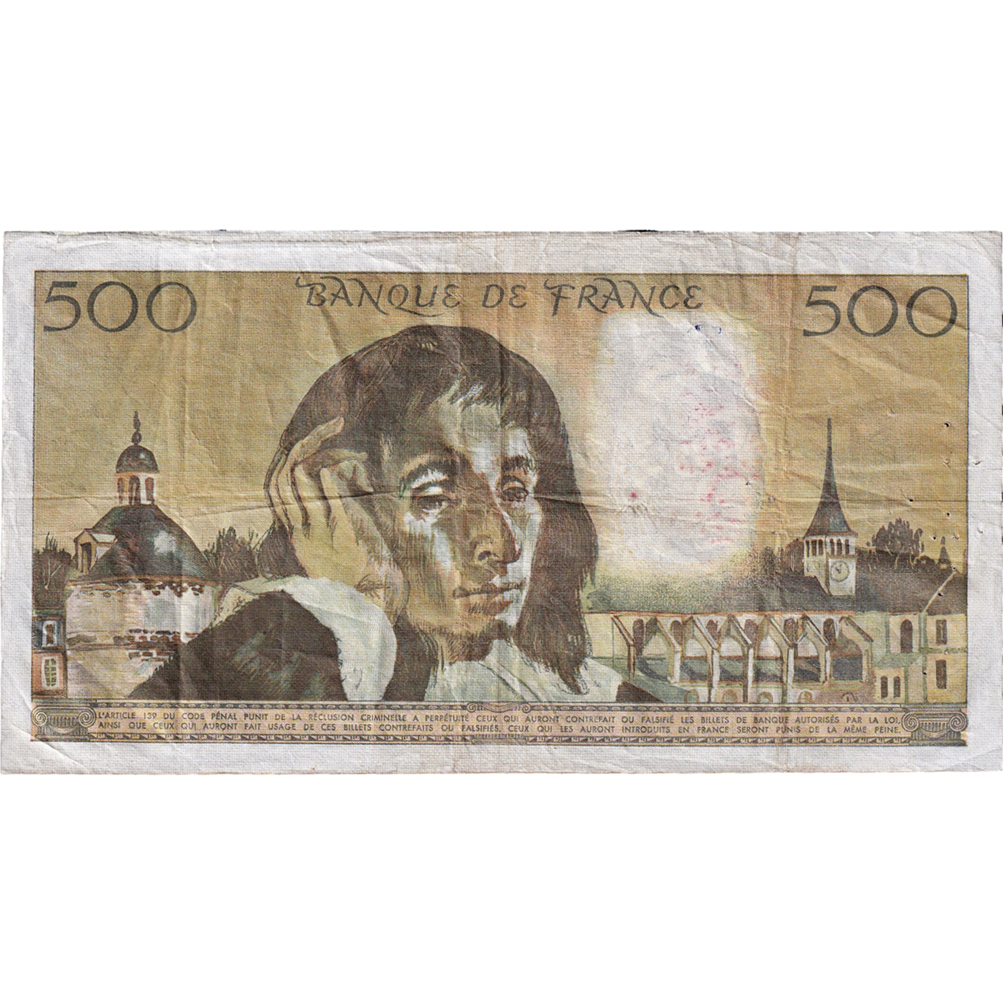 Francia, 500 Francs, Pascal, 1973, Y.31, MB+, Fayette:71.9