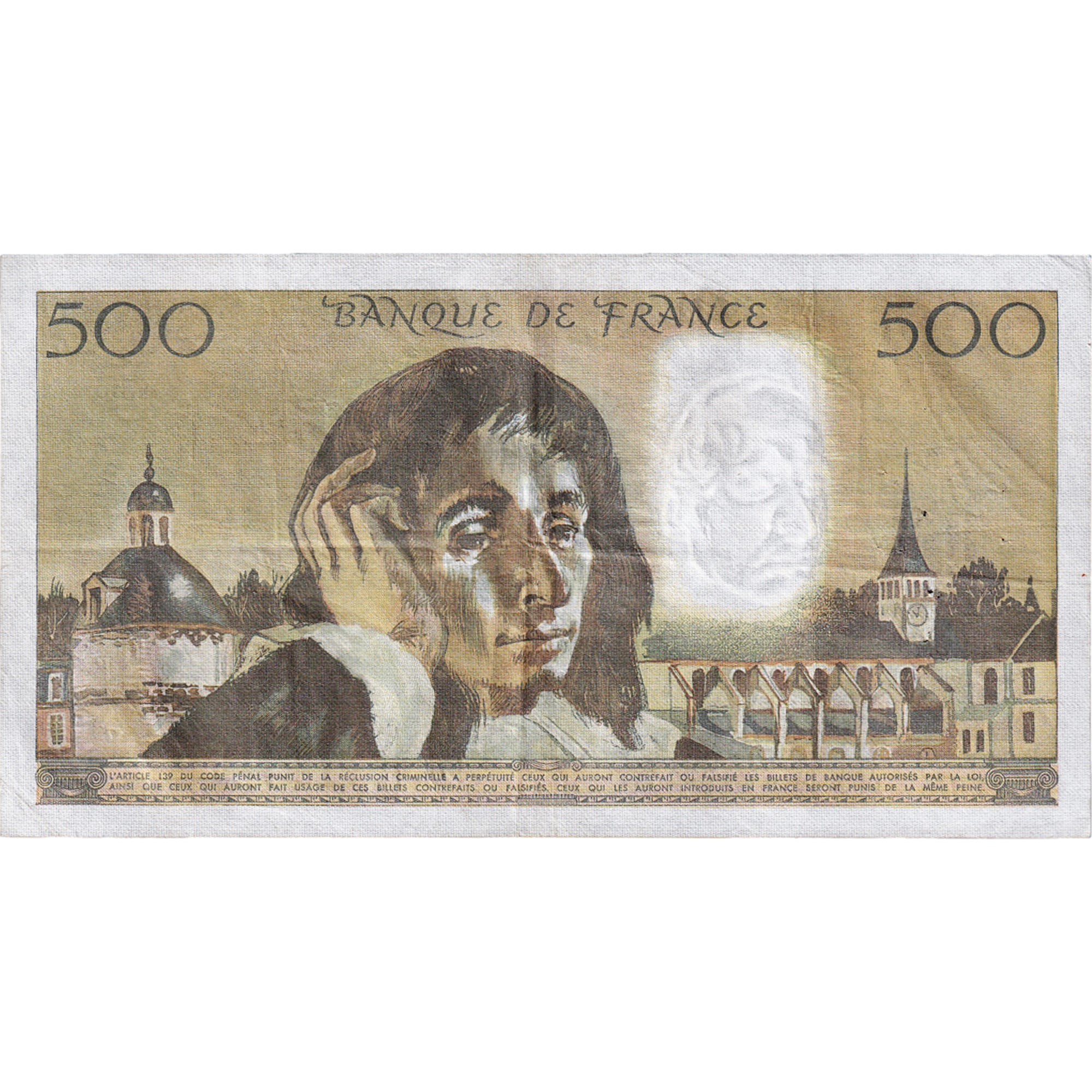 Francia, 500 Francs, Pascal, 1976, K.56, MBC, Fayette:71.14
