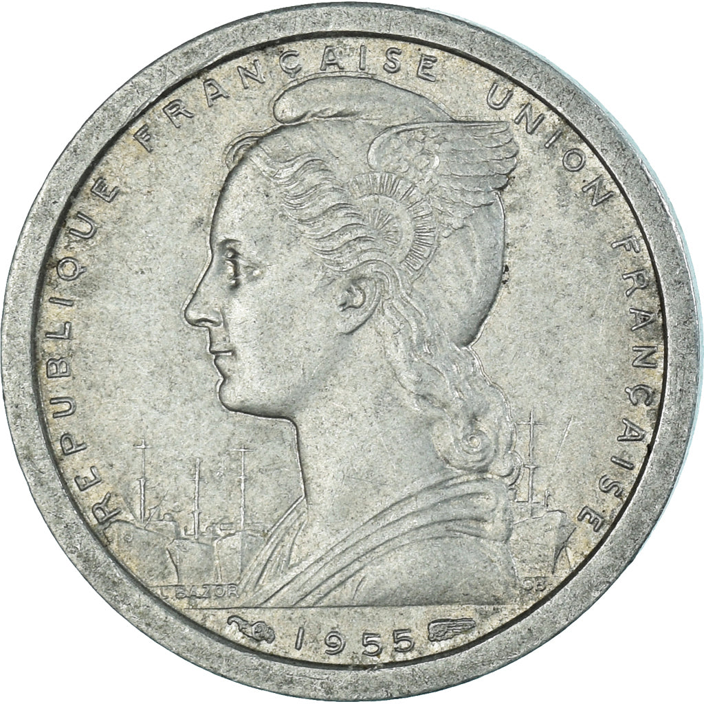Coin, French West Africa, Franc, 1955