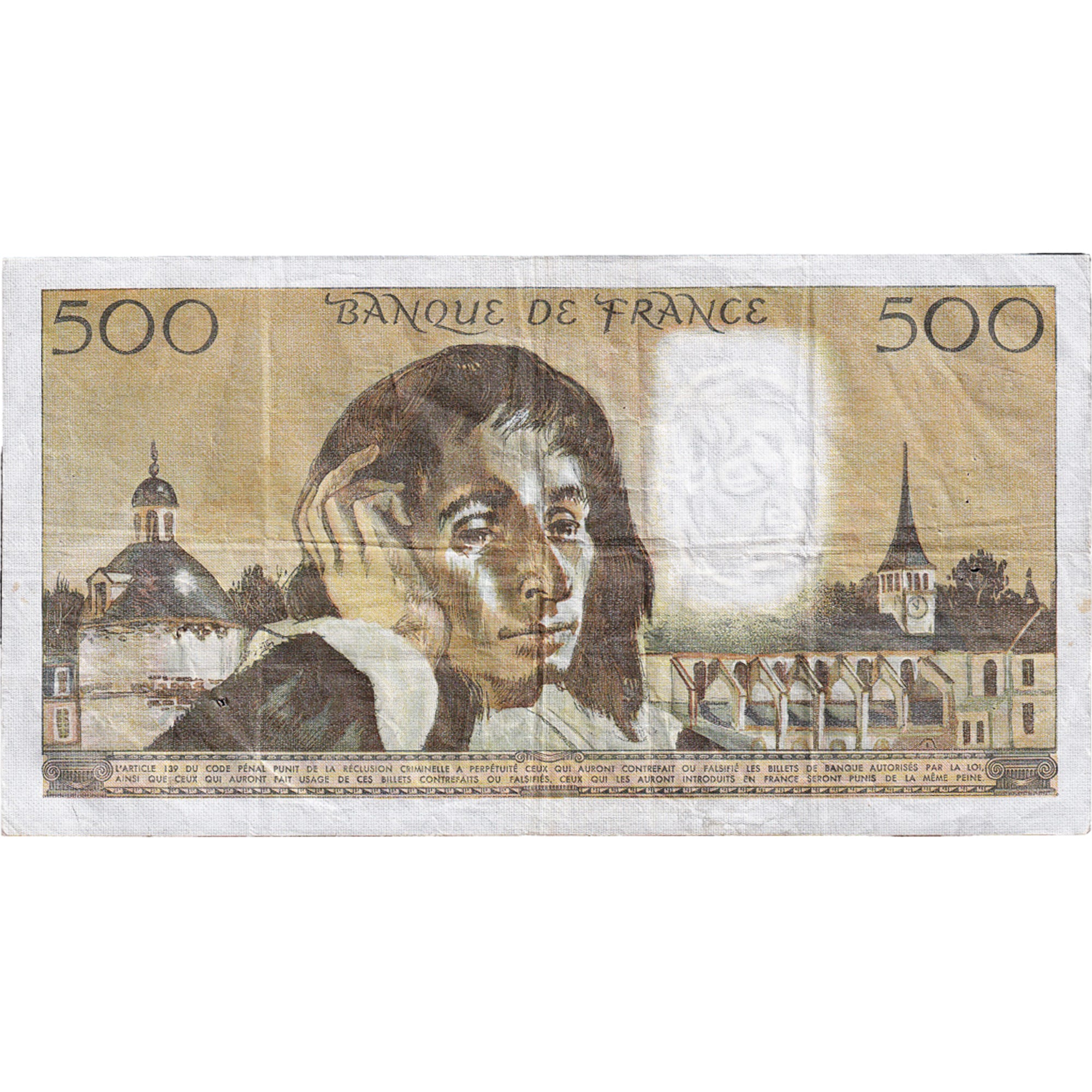 Frankreich, 500 Francs, Pascal, 1976, V.64, S+, Fayette:71.15