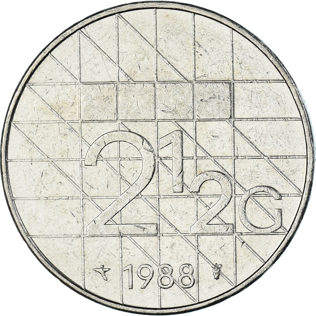 Coin, Netherlands, 2-1/2 Gulden, 1988
