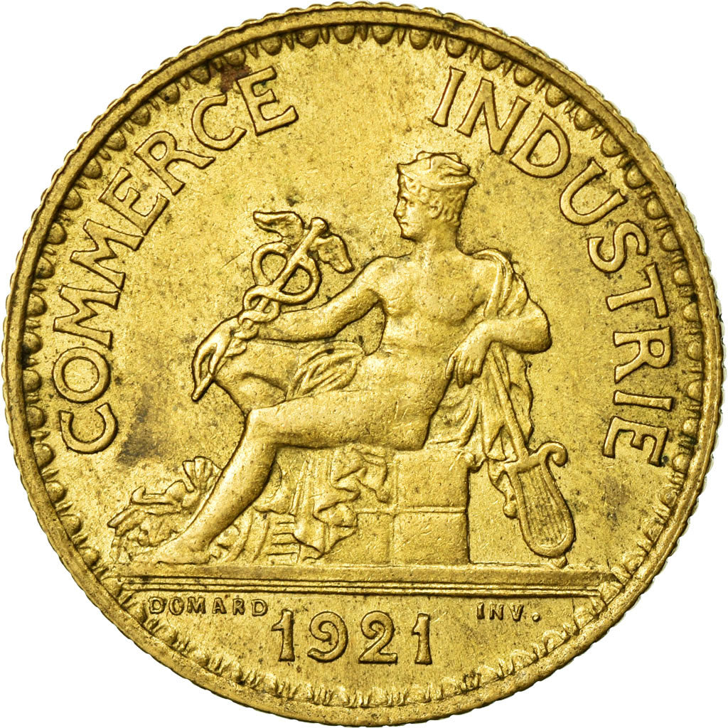 Coin, France, Chambre de commerce, Franc, 1921, Paris, AU(50-53)