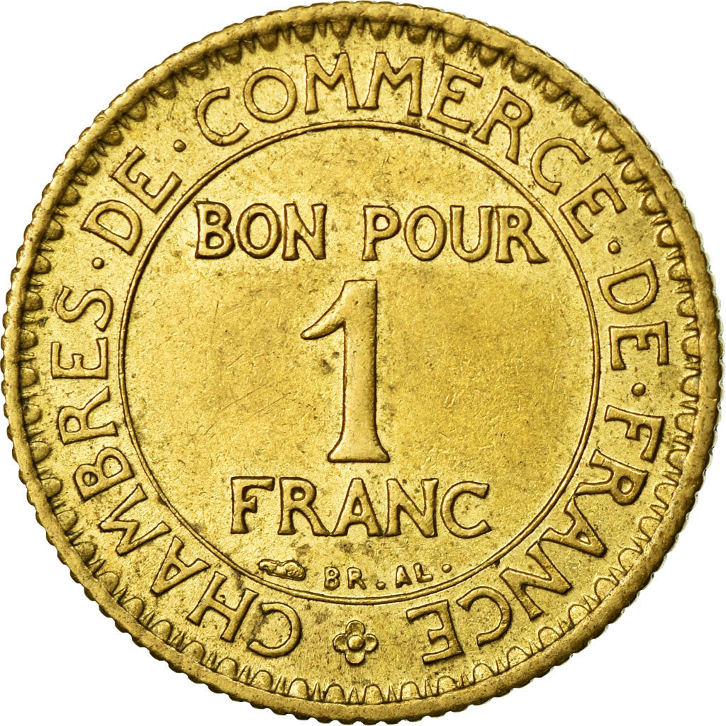 Coin, France, Chambre de commerce, Franc, 1921, Paris, AU(50-53)