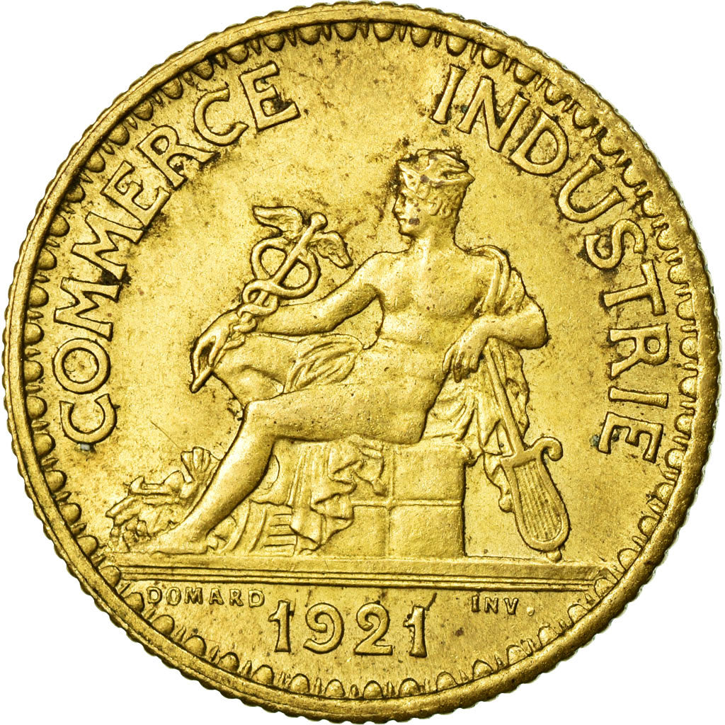 Coin, France, Chambre de commerce, Franc, 1921, Paris, AU(50-53)
