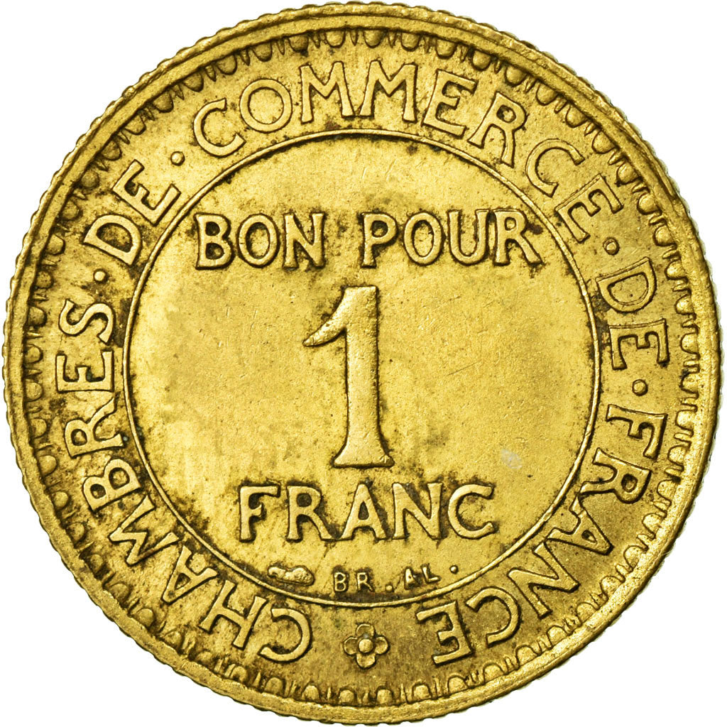 Coin, France, Chambre de commerce, Franc, 1921, Paris, AU(50-53)