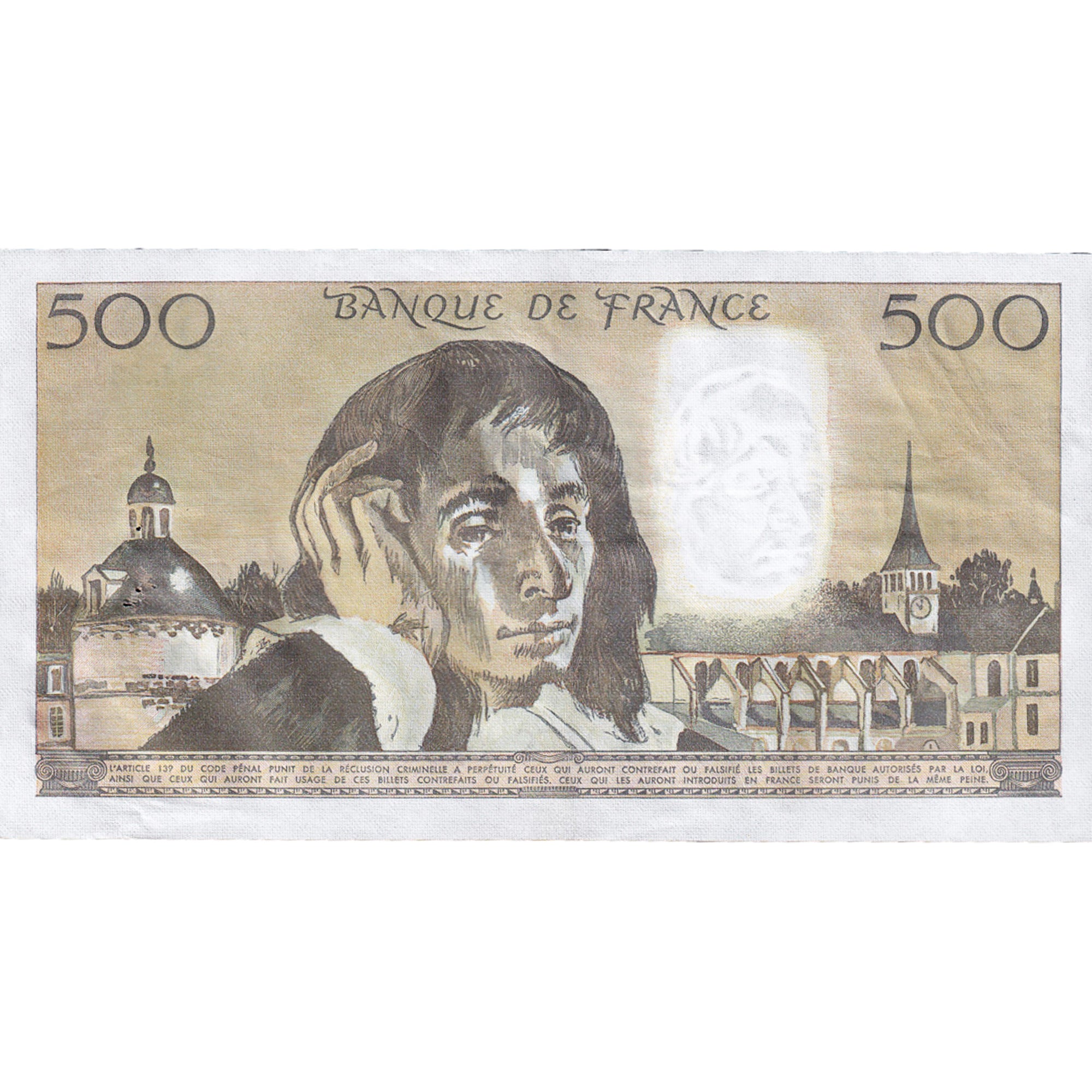 Frankreich, 500 Francs, Pascal, 1986, L.239, VZ, Fayette:71.34