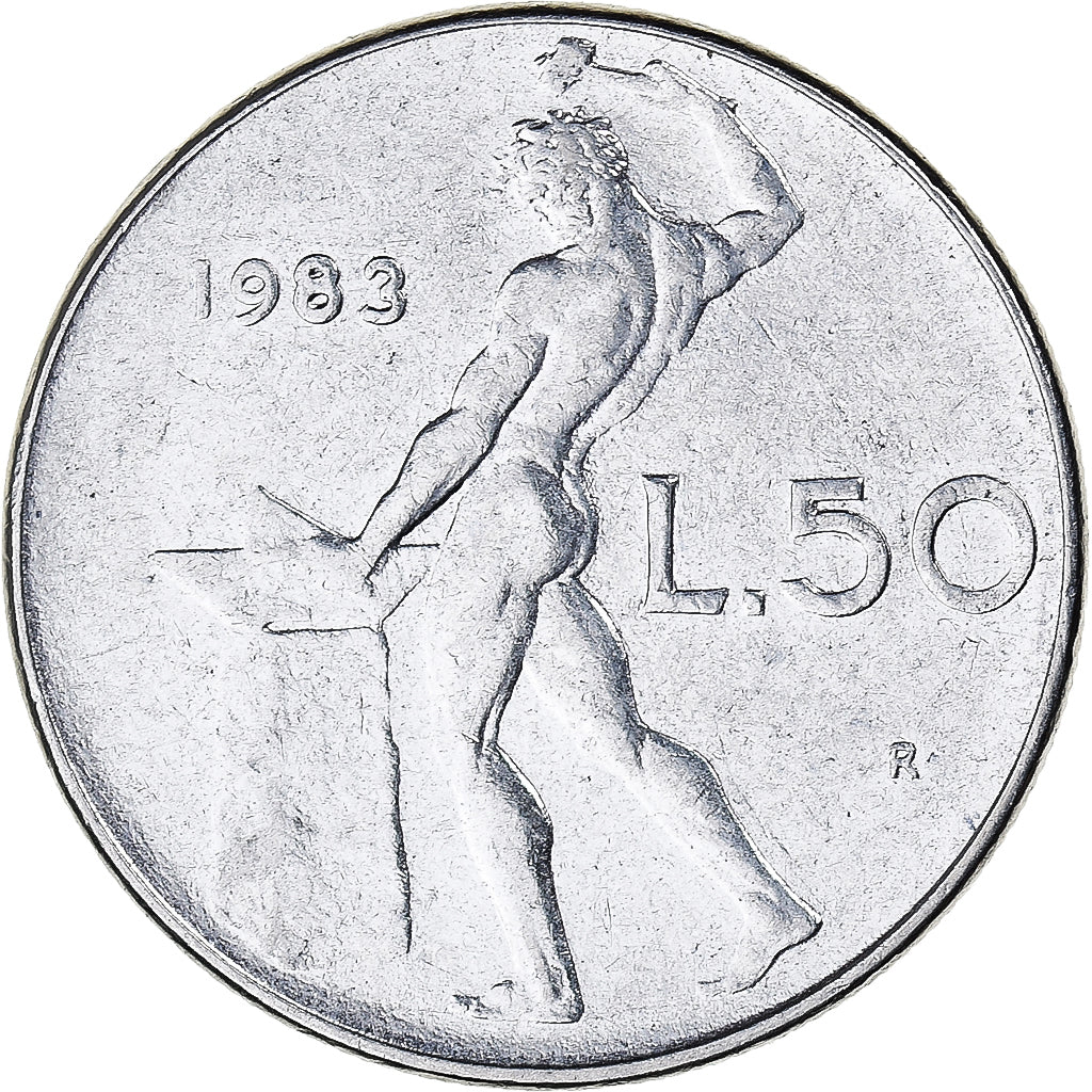 Moeda, Itália, 50 Lire, 1983