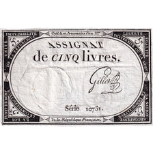 France, 5 Livres, An 2, SERIE 10751, TTB, KM:A76, Lafaurie:171