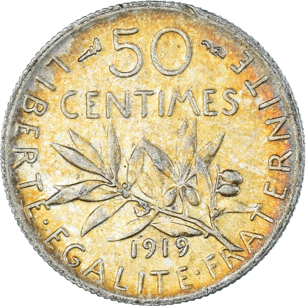 Munten, Frankrijk, 50 Centimes, 1919