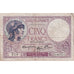 France, 5 Francs, Violet, 1939, O.65751, TB, Fayette:04.14