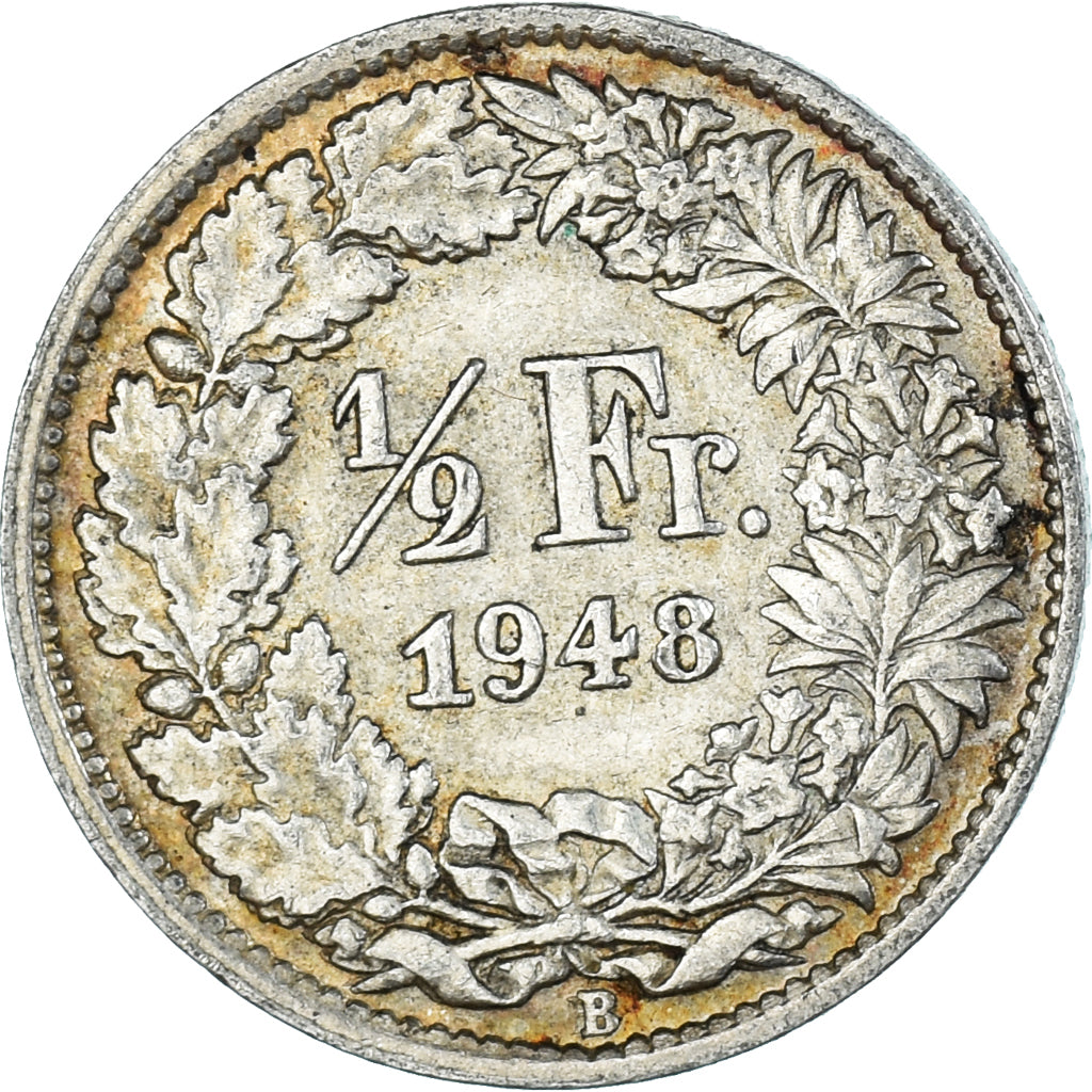 Moneda, Suiza, 1/2 Franc, 1948