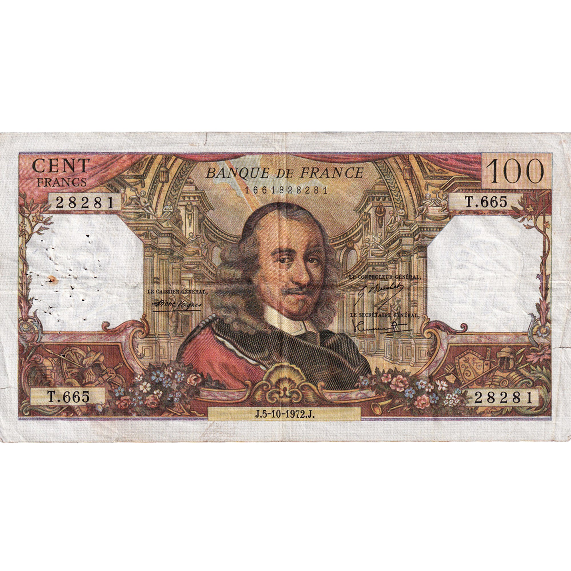 France, 100 Francs, Corneille, 1972, T.665, TB+, Fayette:65.40