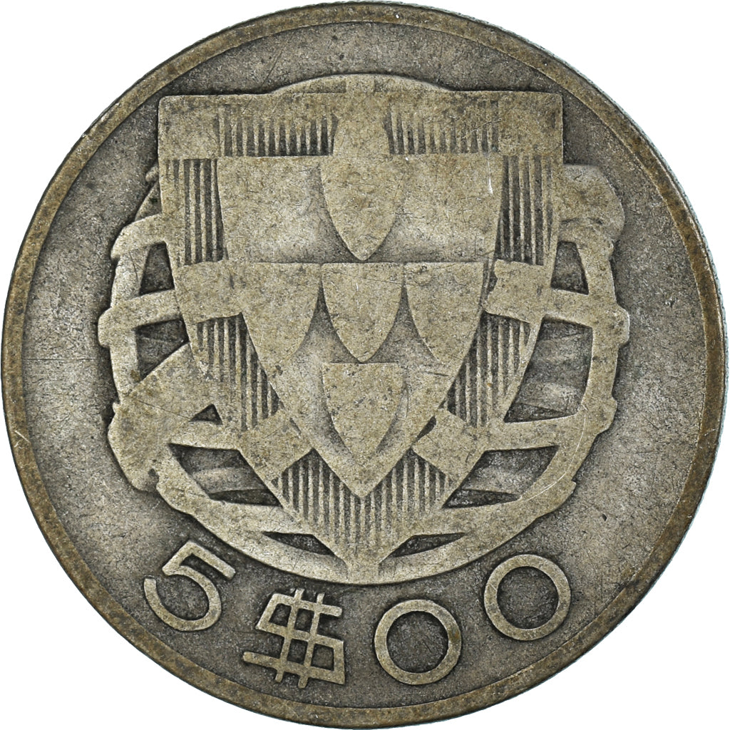Coin, Portugal, 5 Escudos, 1933