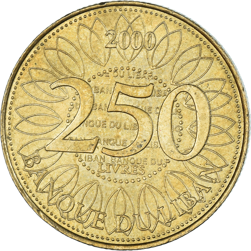Monnaie, Liban , 250 Livres, 2000