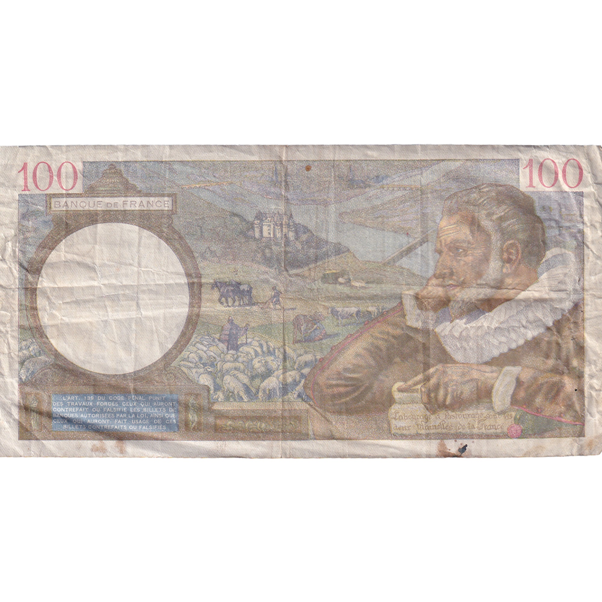 Francia, 100 Francs, Sully, 1941, E.23258, MB+, Fayette:26.55