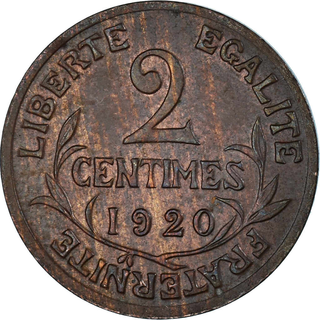 Moneta, Francia, 2 Centimes, 1920