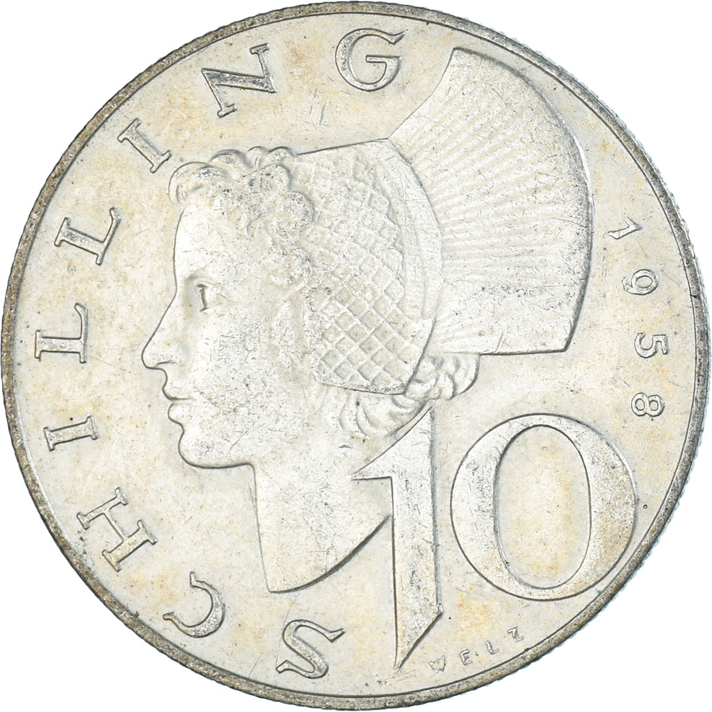 Munten, Oostenrijk, 10 Schilling, 1958