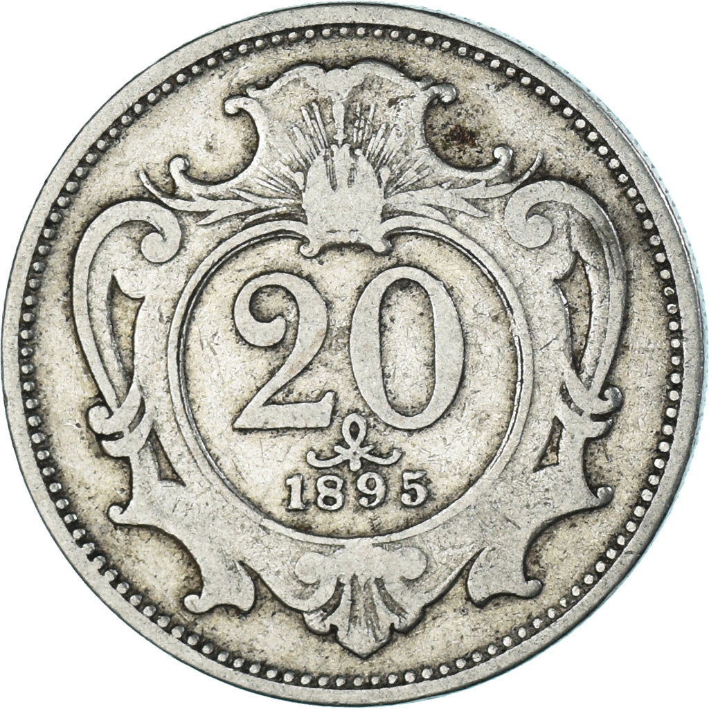 Moneda, Austria, 20 Heller, 1895
