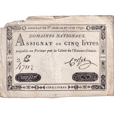 France, 5 Livres, 1792, 2E47112, EF(40-45), KM:A60, Lafaurie:155