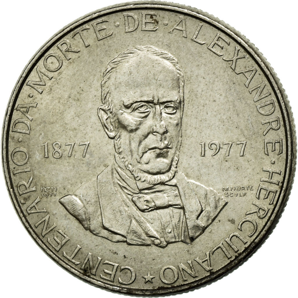 Coin, Portugal, 25 Escudos, 1977, Lisbon, AU(55-58), Copper-nickel, KM:608