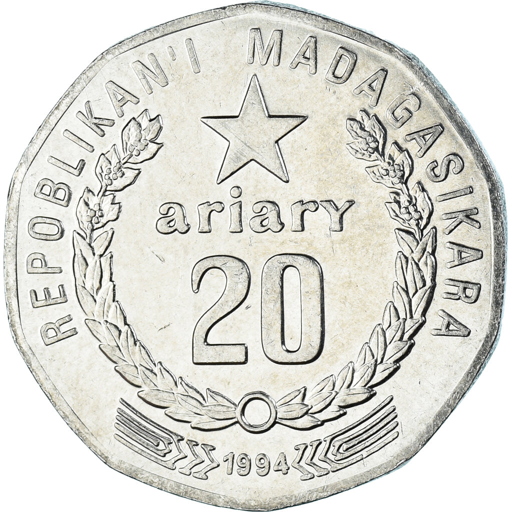 Münze, Madagascar, 20 Ariary, 1994