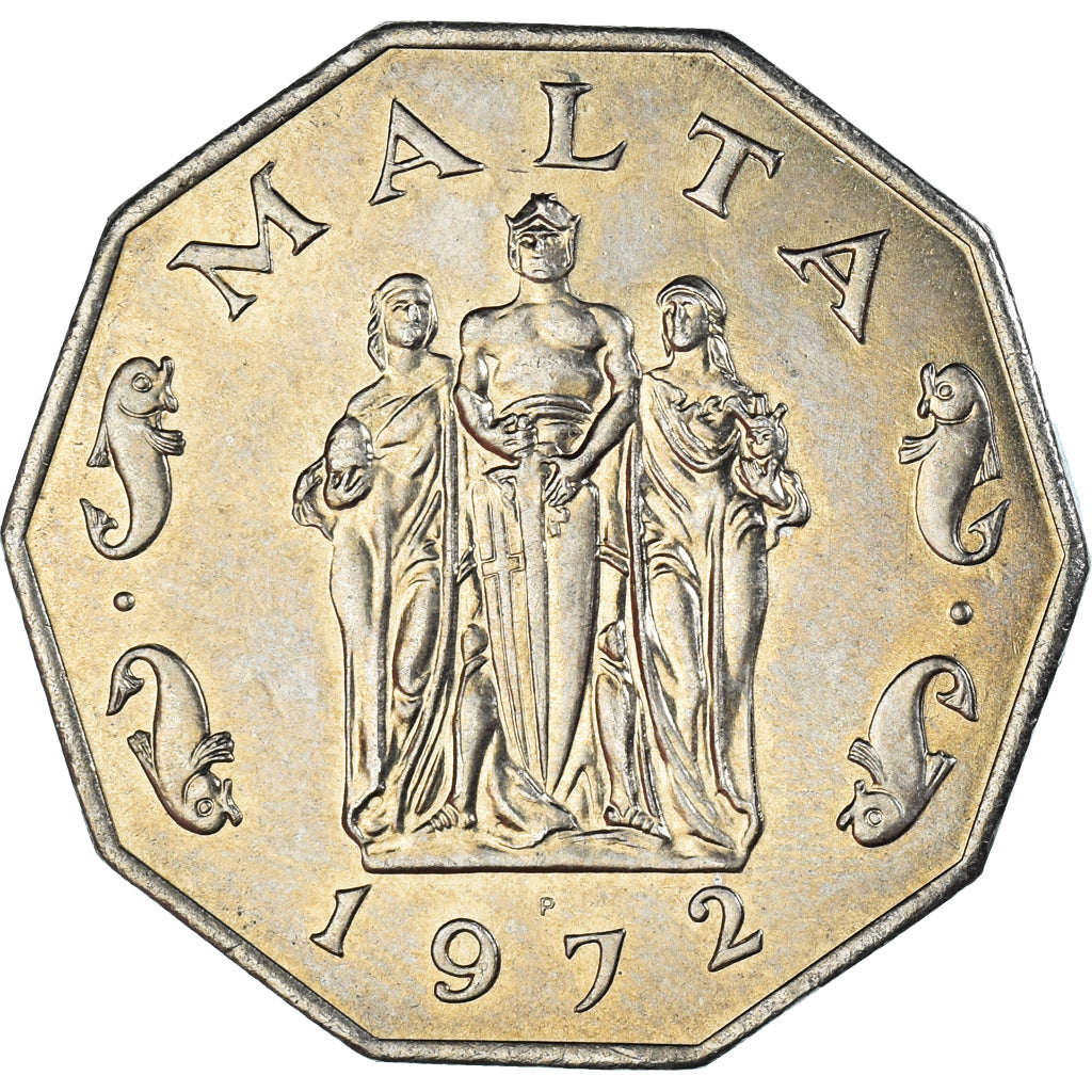 Monnaie, Malte, 50 Cents, 1972