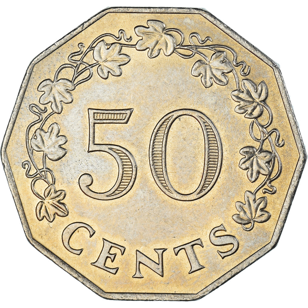 Monnaie, Malte, 50 Cents, 1972