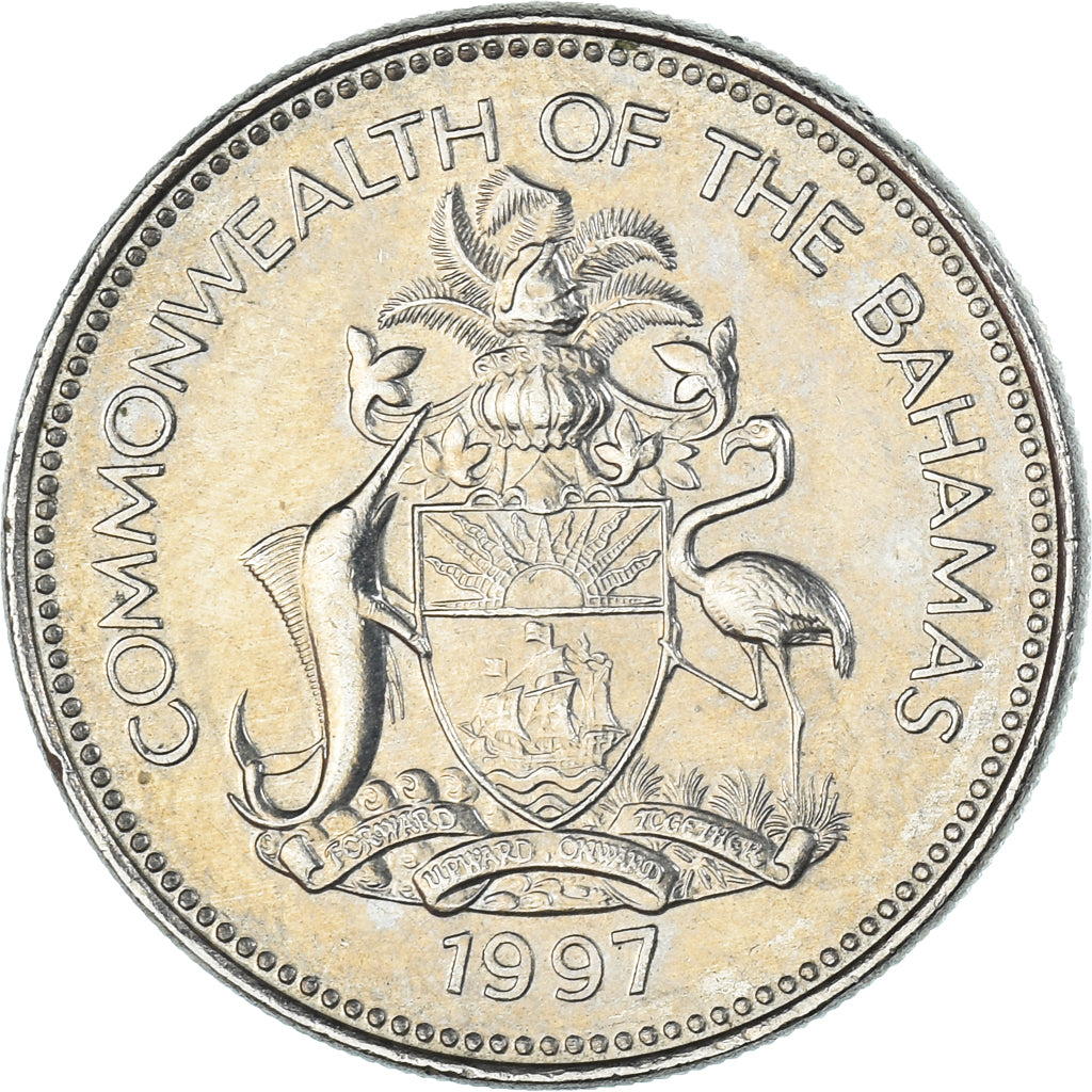 Moeda, Baamas, 25 Cents, 1997