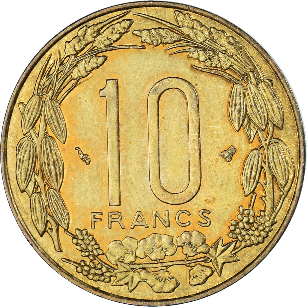 Coin, Central African States, 10 Francs, 1996