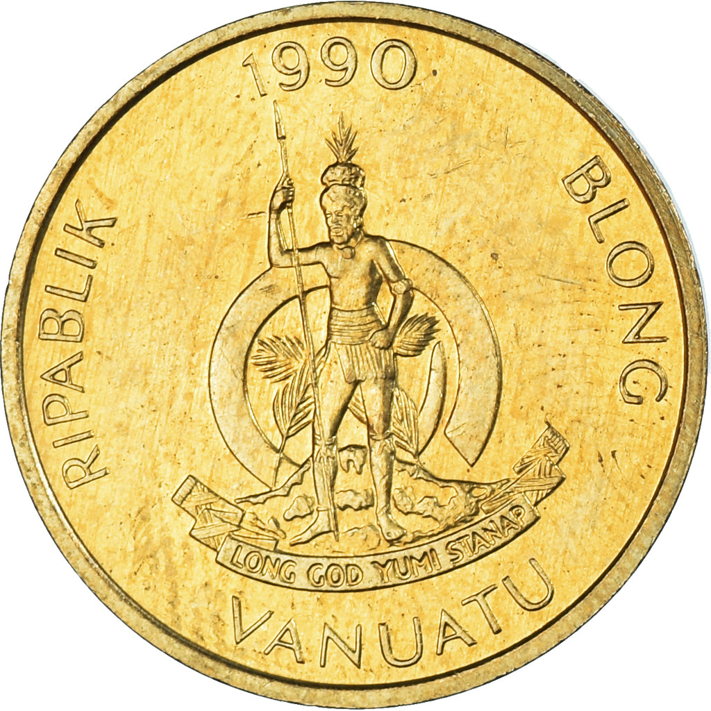 Münze, Vanuatu, 2 Vatu, 1990