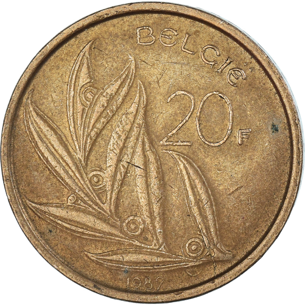 Moneta, Belgia, 20 Francs, 20 Frank, 1989