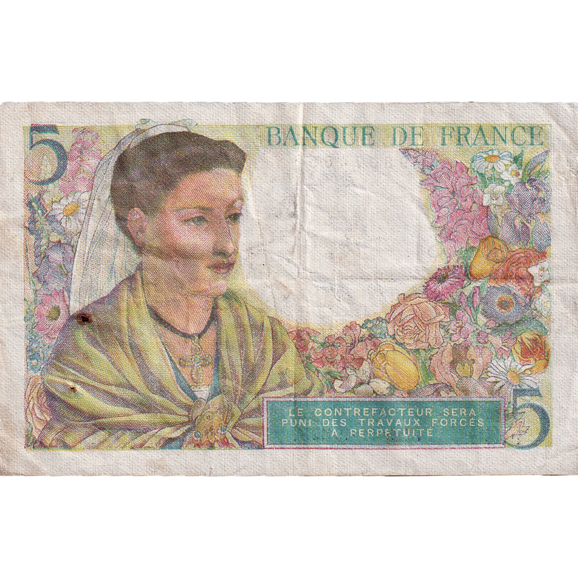 Frankreich, 5 Francs, Berger, 1943, F.80, S+, Fayette:5.4, KM:98a