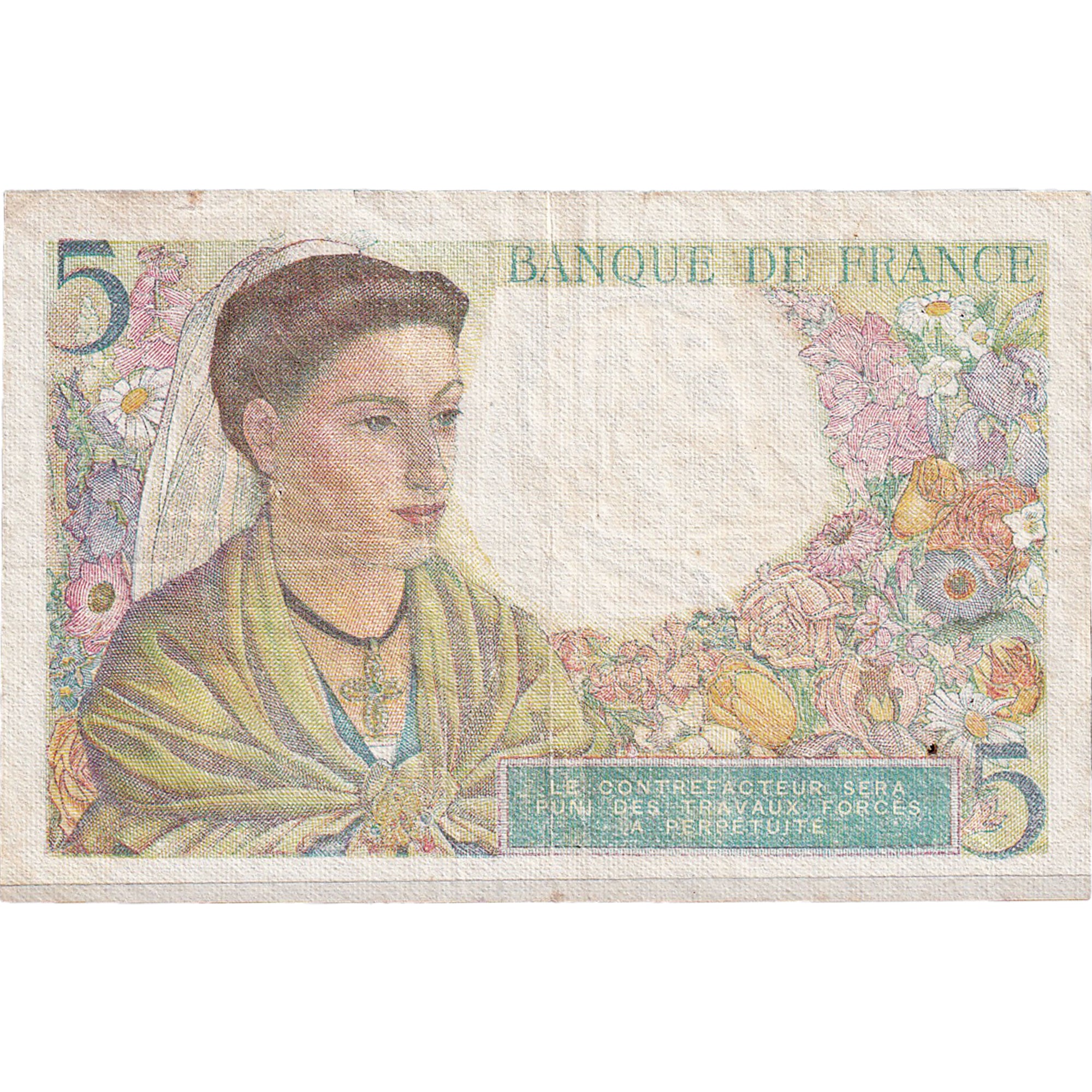 Frankrijk, 5 Francs, Berger, 1943, V.113, TTB, Fayette:5.5, KM:98a
