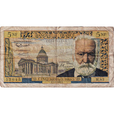 França, 5 Nouveaux Francs, Victor Hugo, 1962, H.83, VF(30-35), Fayette:56.11
