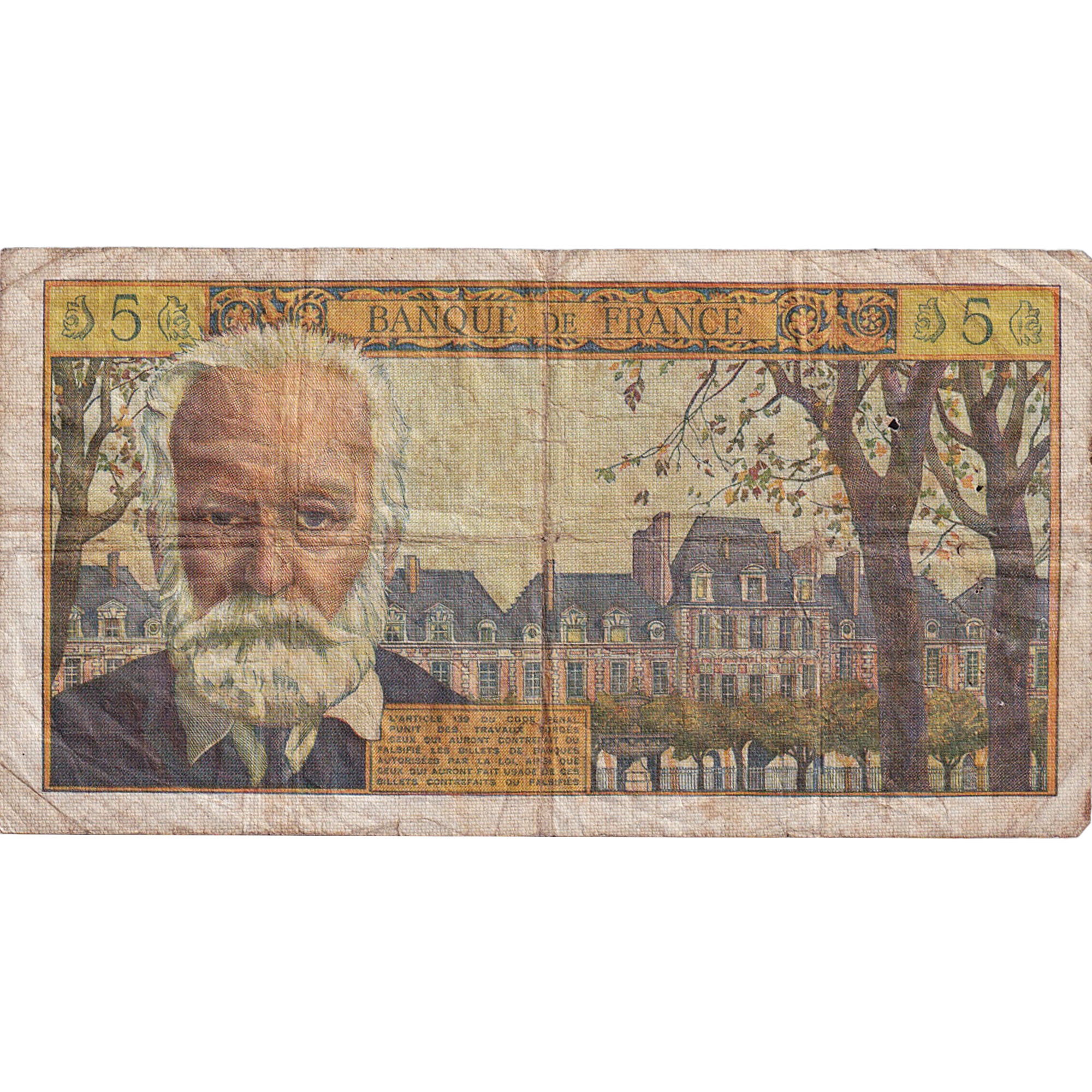 France, 5 Nouveaux Francs, Victor Hugo, 1962, H.83, TB+, Fayette:56.11, KM:141a