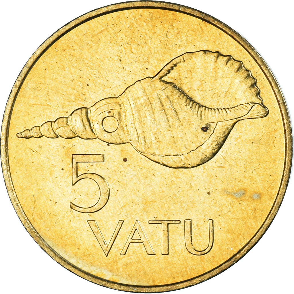 Moneda, Vanuatu, 5 Vatu, 1990